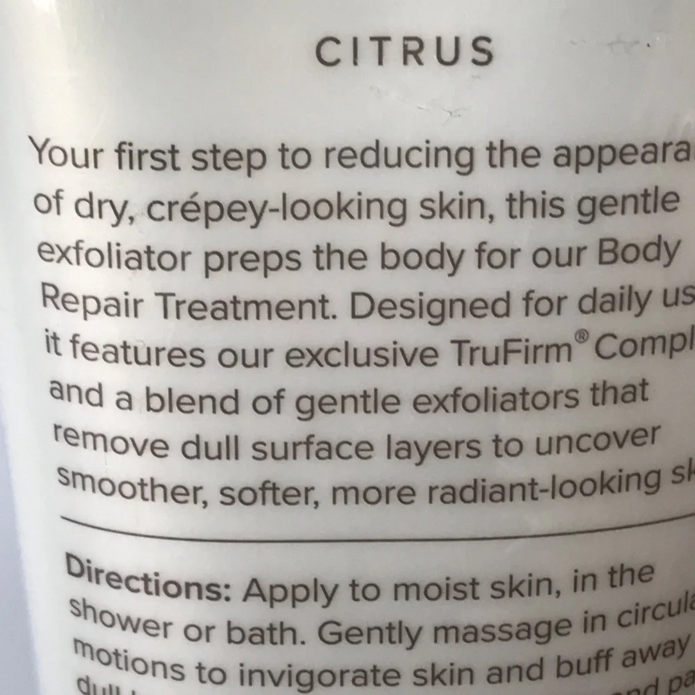 Crepe Erase Body Firm Body Refining Exfoliant Citrus 10 Fl Oz